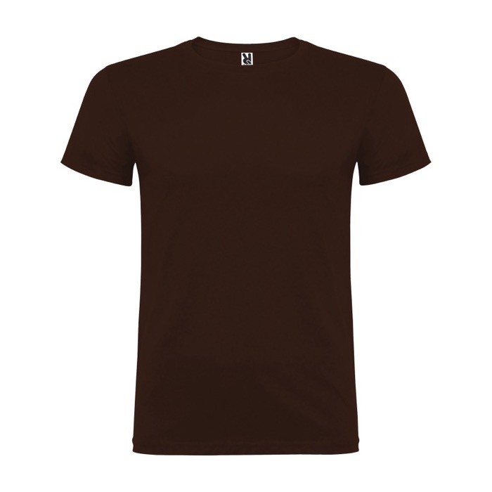 Camiseta de algodón 100% en punto para hombre 155 g/m2 Roly color marrón oscuro