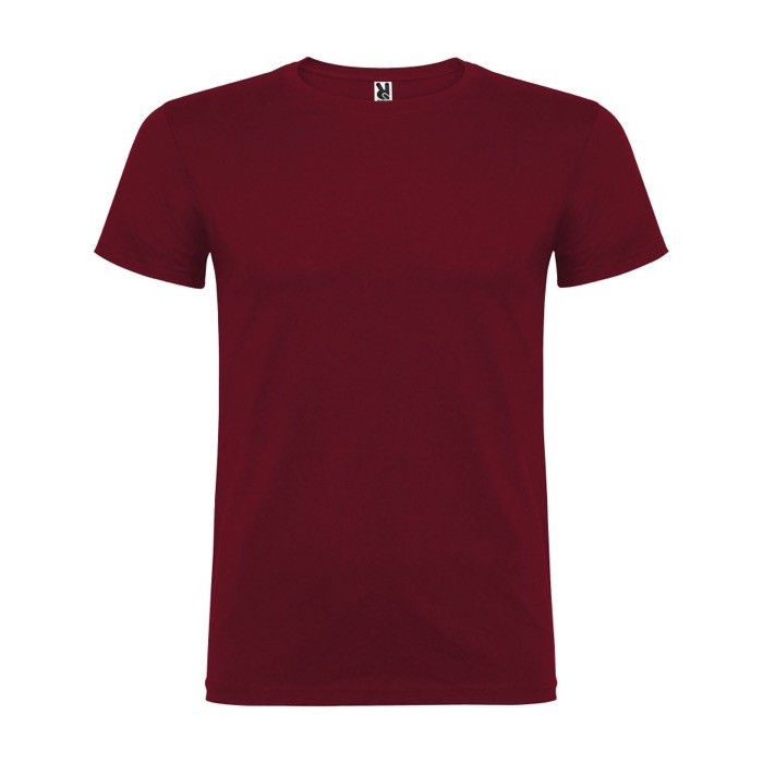 Camiseta de algodón 100% en punto para hombre 155 g/m2 Roly color burdeos