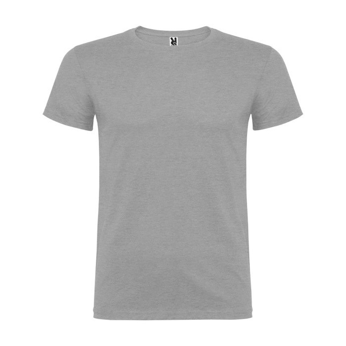 Camiseta de algodón 100% en punto para hombre 155 g/m2 Roly color gris claro jaspeado