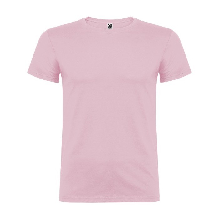 Camiseta de algodón 100% en punto para hombre 155 g/m2 Roly color rosa claro