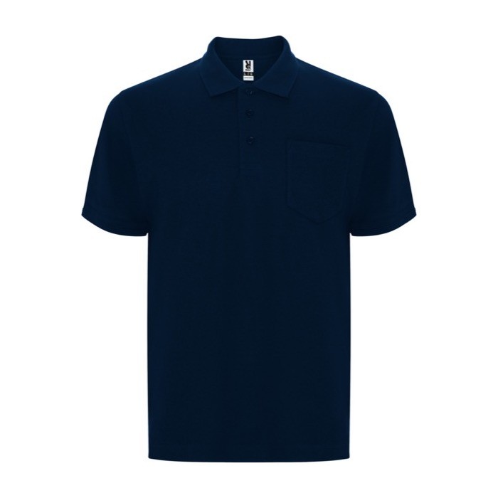 Polo piqué de algodón y poliéster con bolsillo unisex 190 g/m2 Roly color azul marino Polo piqué de algodón y poliéster con bolsillo unisex 190 g/m2 Roly color azul marino