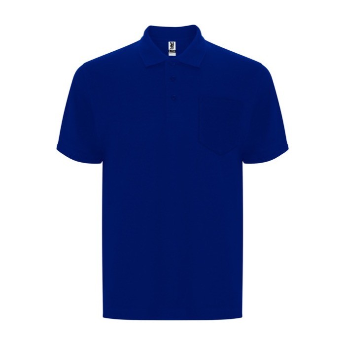 Polo piqué de algodón y poliéster con bolsillo unisex 190 g/m2 Roly color azul Polo piqué de algodón y poliéster con bolsillo unisex 190 g/m2 Roly color azul