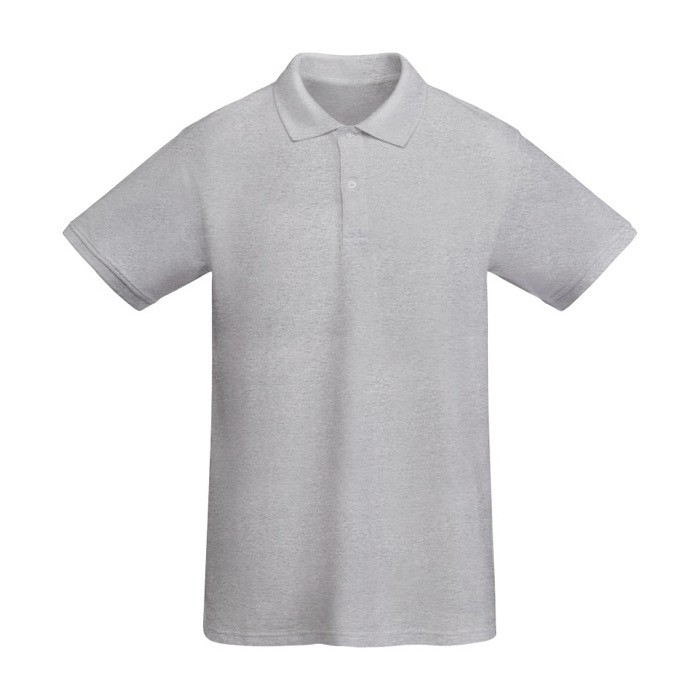 Polo de algodón orgánico 100% en punto piqué para hombre 210 g/m2 Roly color gris claro jaspeado Polo de algodón orgánico 100% en punto piqué para hombre 210 g/m2 Roly color gris claro jaspeado