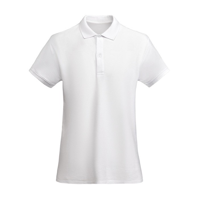 Polo de algodón orgánico 100% en punto piqué para mujer 210 g/m2 Roly color blanco