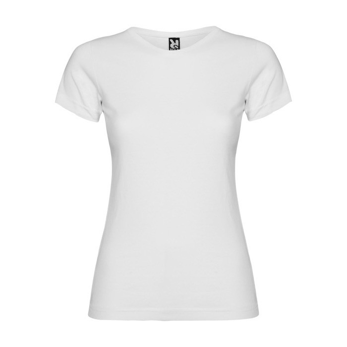 Camiseta de 100% punto de algodón para mujer 155 g/m2 Roly color blanco