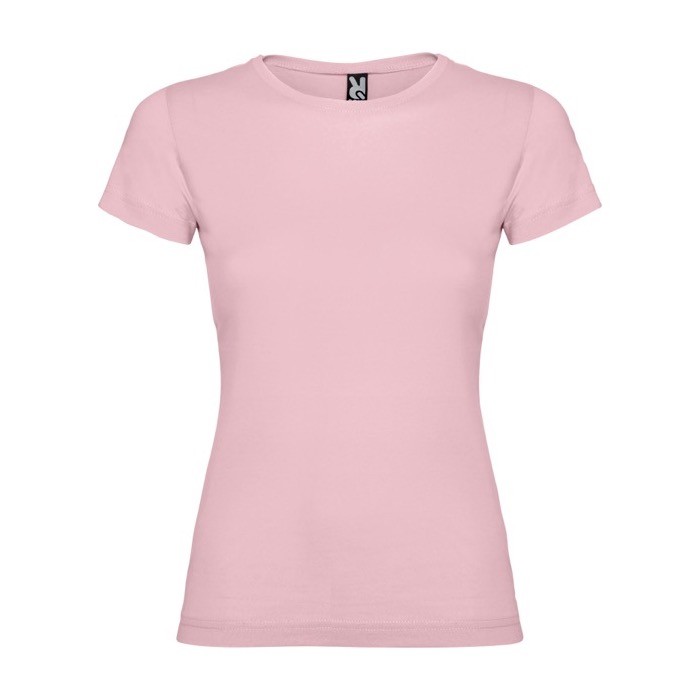 Camiseta de 100% punto de algodón para mujer 155 g/m2 Roly color rosa claro