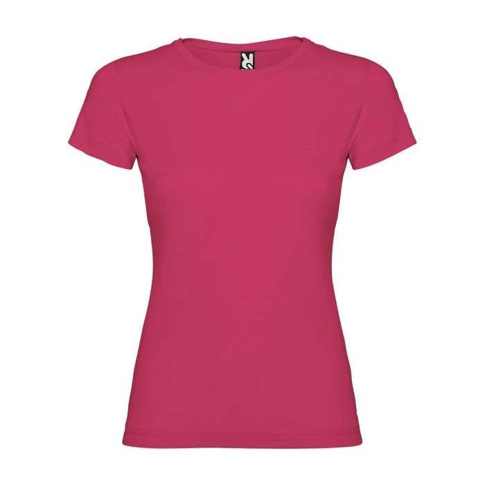 Camiseta de 100% punto de algodón para mujer 155 g/m2 Roly color fucsia