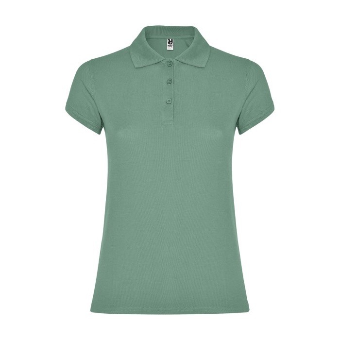 Polo de punto piqué en algodón 100% para mujer 200 g/m2 Roly color verde oliva Polo de punto piqué en algodón 100% para mujer 200 g/m2 Roly color verde oliva