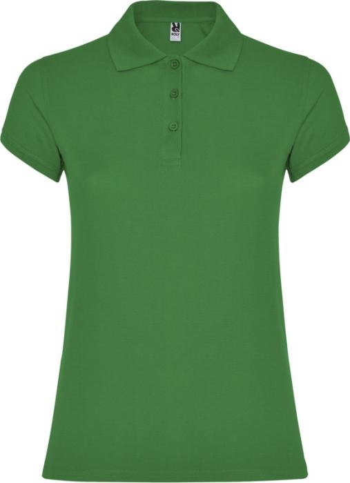 Polo de punto piqué en algodón 100% para mujer 200 g/m2 Roly color verde tropical Polo de punto piqué en algodón 100% para mujer 200 g/m2 Roly color verde tropical