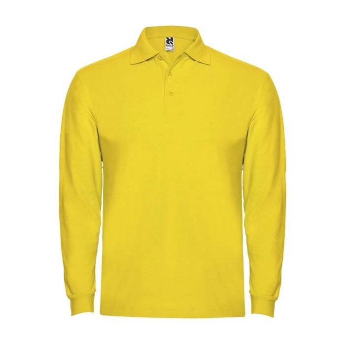 Polo de hombre en 100% algodón de punto piqué 220 g/m2 Roly color amarillo