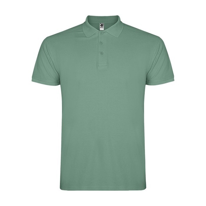 Polo de algodón en punto piqué de hombre en manga corta 200 g/m2 Roly color verde oliva