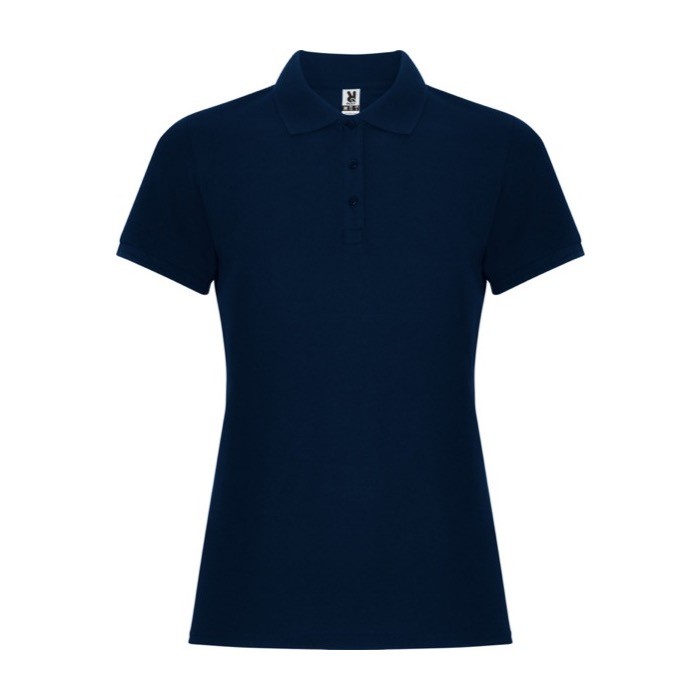 Polo de algodón y poliéster en piqué para mujer 190 g/m2 Roly color azul marino Polo de algodón y poliéster en piqué para mujer 190 g/m2 Roly color azul marino