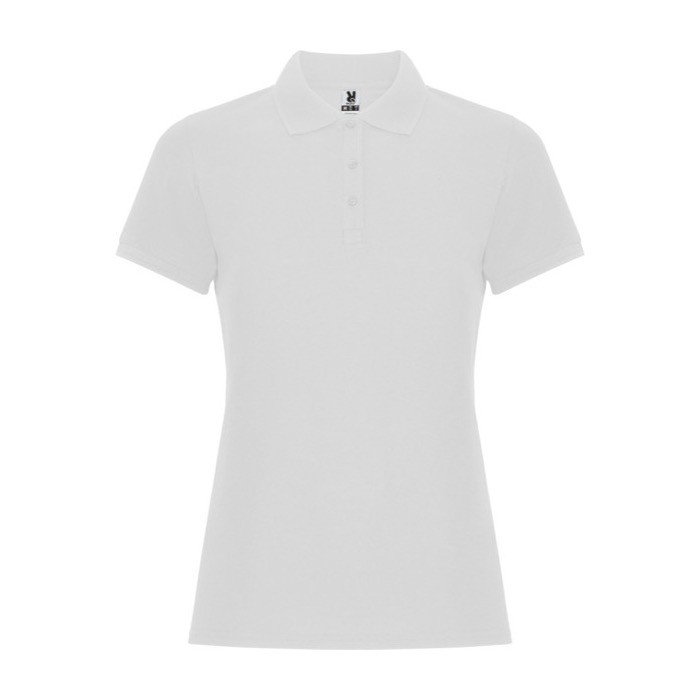 Polo de algodón y poliéster en piqué para mujer 190 g/m2 Roly color blanco Polo de algodón y poliéster en piqué para mujer 190 g/m2 Roly color blanco