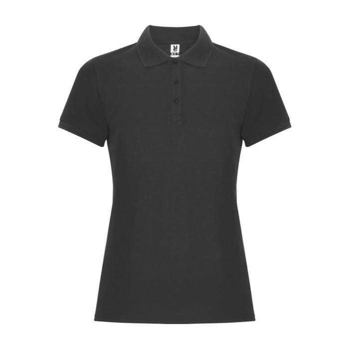 Polo de algodón y poliéster en piqué para mujer 190 g/m2 Roly color grafito Polo de algodón y poliéster en piqué para mujer 190 g/m2 Roly color grafito