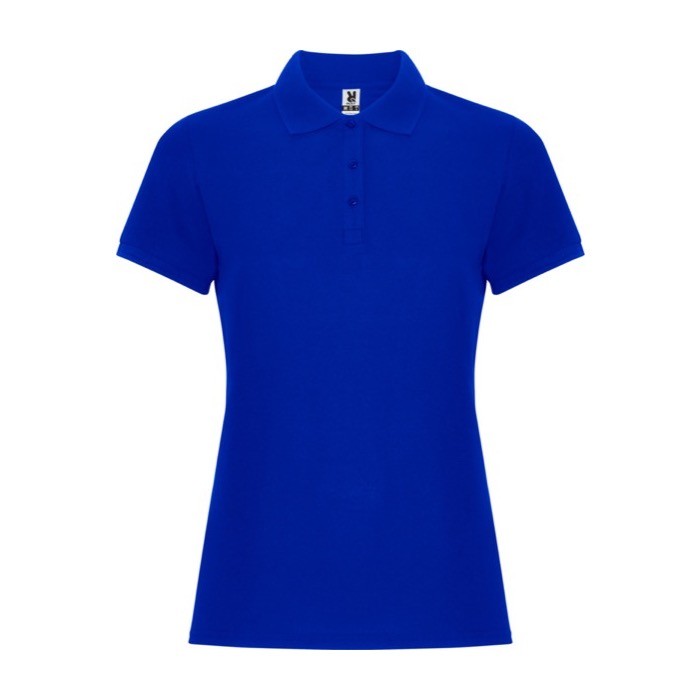 Polo de algodón y poliéster en piqué para mujer 190 g/m2 Roly color azul Polo de algodón y poliéster en piqué para mujer 190 g/m2 Roly color azul