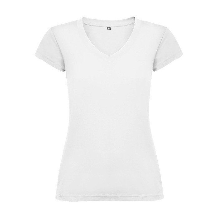 Camiseta de 100% algodón en punto para mujer 155 g/m2 Roly color blanco