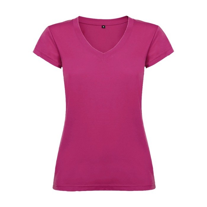 Camiseta de 100% algodón en punto para mujer 155 g/m2 Roly color fucsia