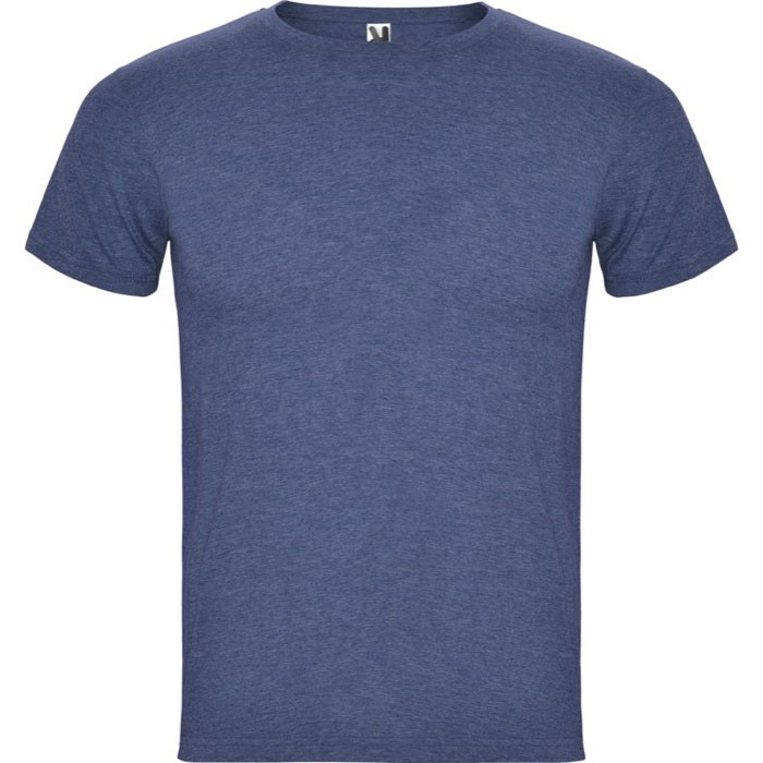 Camiseta jaspeada de algodón y poliéster para hombre 150 g/m2 Roly color azul jaspeado
