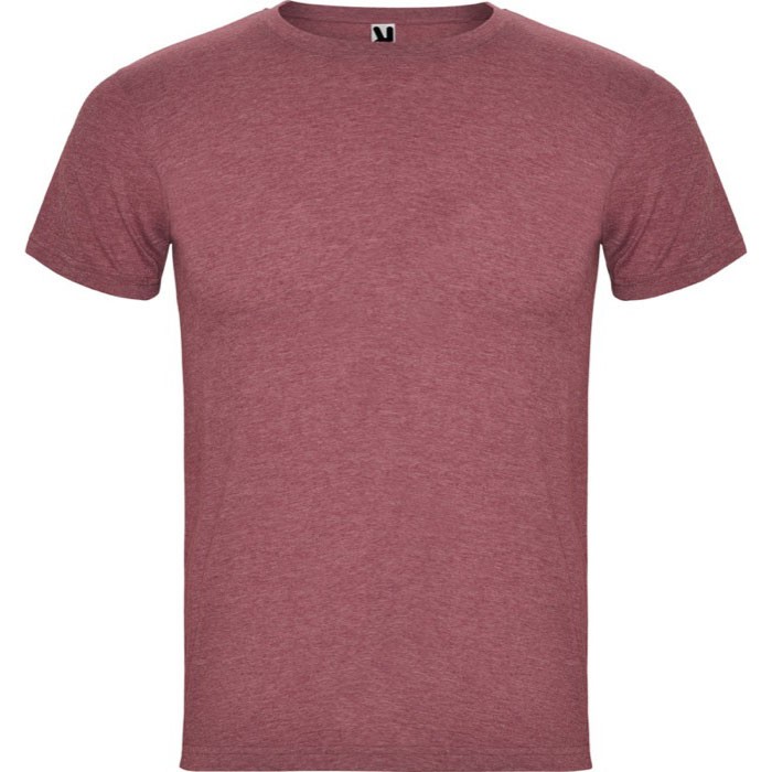 Camiseta jaspeada de algodón y poliéster para hombre 150 g/m2 Roly color rojo jaspeado
