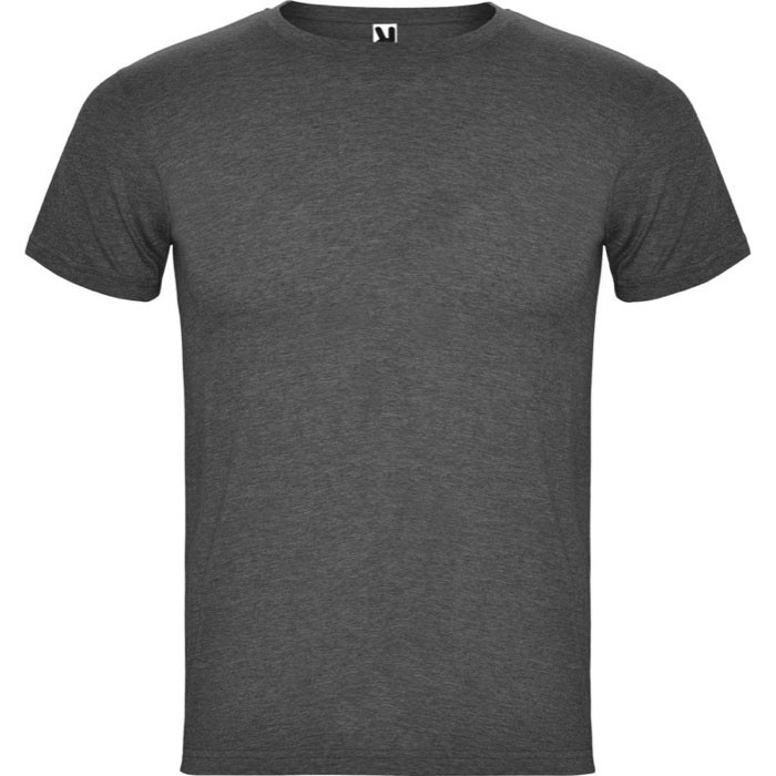 Camiseta jaspeada de algodón y poliéster para hombre 150 g/m2 Roly color negro