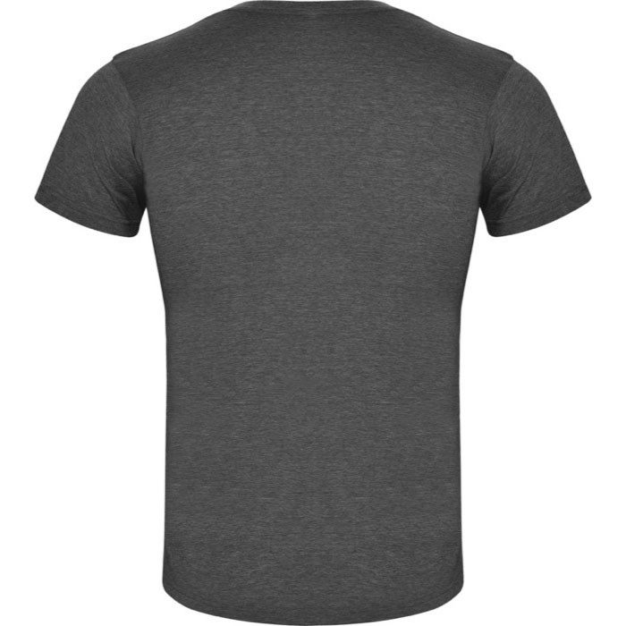 Camiseta jaspeada de algodón y poliéster para hombre 150 g/m2 Roly color negro segunda vista trasera