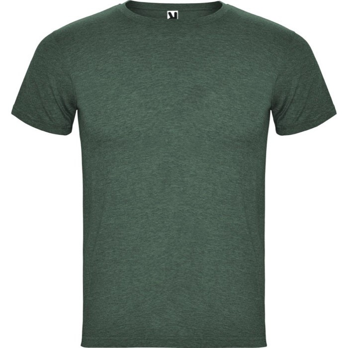 Camiseta jaspeada de algodón y poliéster para hombre 150 g/m2 Roly color verde jaspeado