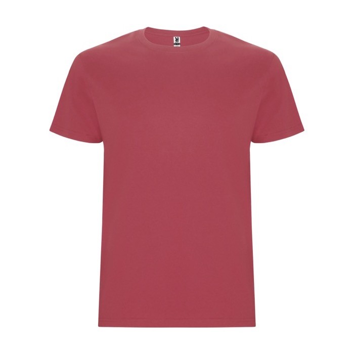 Camiseta de algodón 100% en punto para hombre 190 g/m2 Roly color rojo desaturado Camiseta de algodón 100% en punto para hombre 190 g/m2 Roly color rojo desaturado