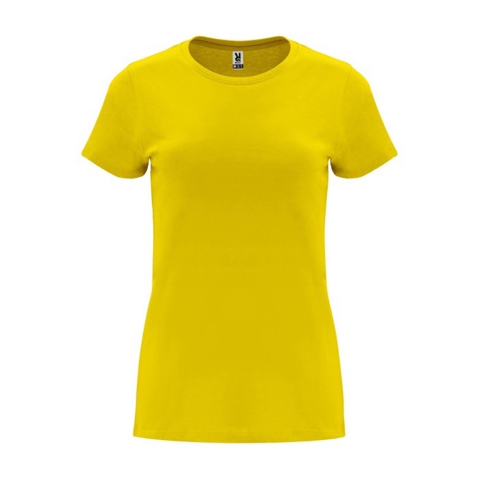 Camiseta de 100% algodón en punto para mujer 170 g/m2 Roly color amarillo Camiseta de 100% algodón en punto para mujer 170 g/m2 Roly color amarillo