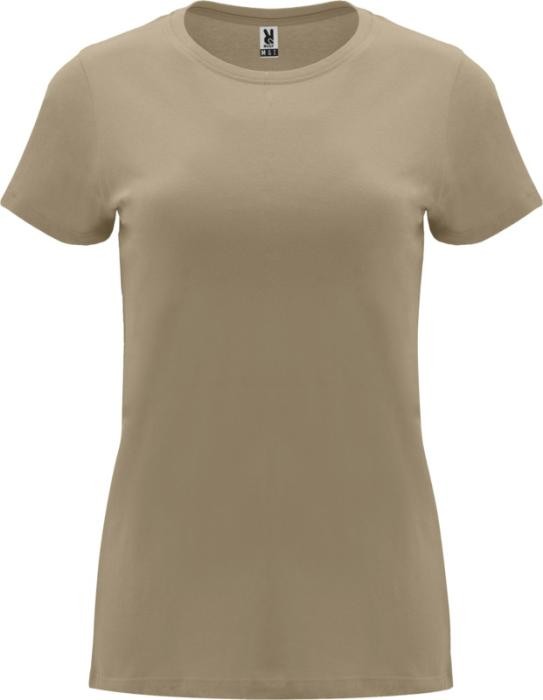 Camiseta de 100% algodón en punto para mujer 170 g/m2 Roly color arena Camiseta de 100% algodón en punto para mujer 170 g/m2 Roly color arena