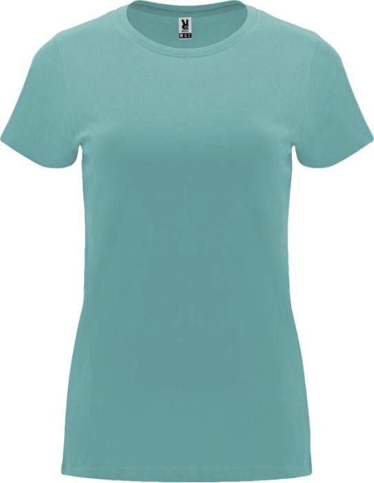 Camiseta de 100% algodón en punto para mujer 170 g/m2 Roly color aguamarina Camiseta de 100% algodón en punto para mujer 170 g/m2 Roly color aguamarina