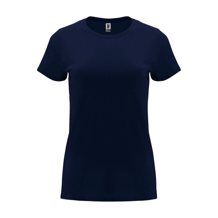 Camiseta de 100% algodón en punto para mujer 170 g/m2 Roly color azul marino Camiseta de 100% algodón en punto para mujer 170 g/m2 Roly color azul marino