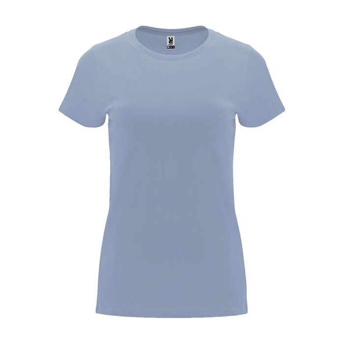 Camiseta de 100% algodón en punto para mujer 170 g/m2 Roly color azul grisáceo Camiseta de 100% algodón en punto para mujer 170 g/m2 Roly color azul grisáceo