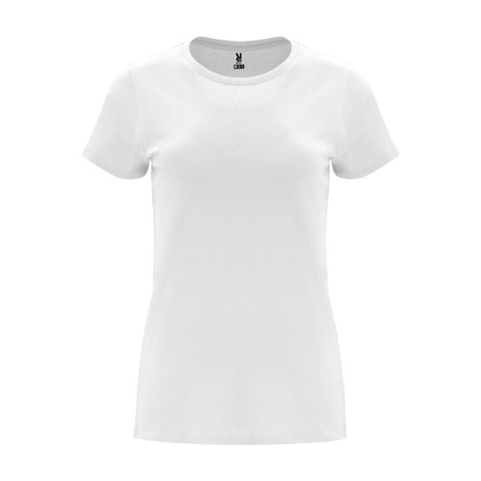 Camiseta de 100% algodón en punto para mujer 170 g/m2 Roly color blanco Camiseta de 100% algodón en punto para mujer 170 g/m2 Roly color blanco