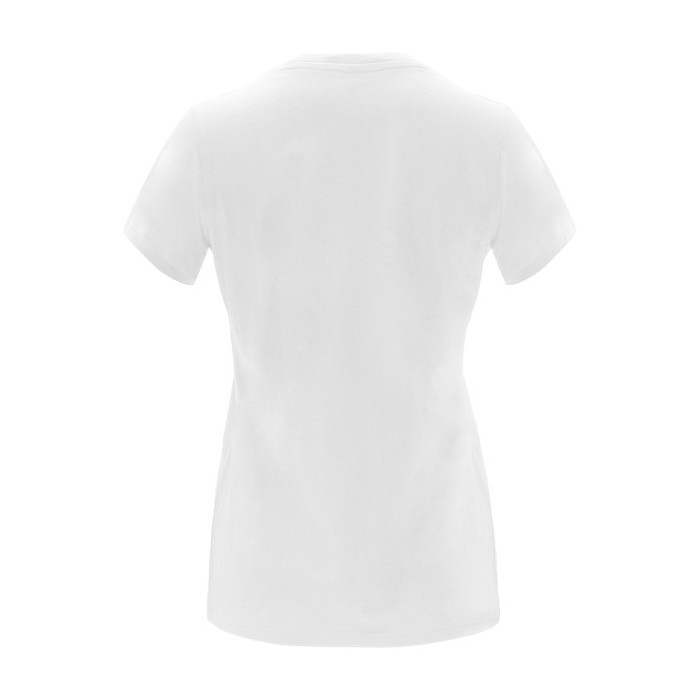 Camiseta de 100% algodón en punto para mujer 170 g/m2 Roly color blanco segunda vista trasera Camiseta de 100% algodón en punto para mujer 170 g/m2 Roly color blanco segunda vista trasera