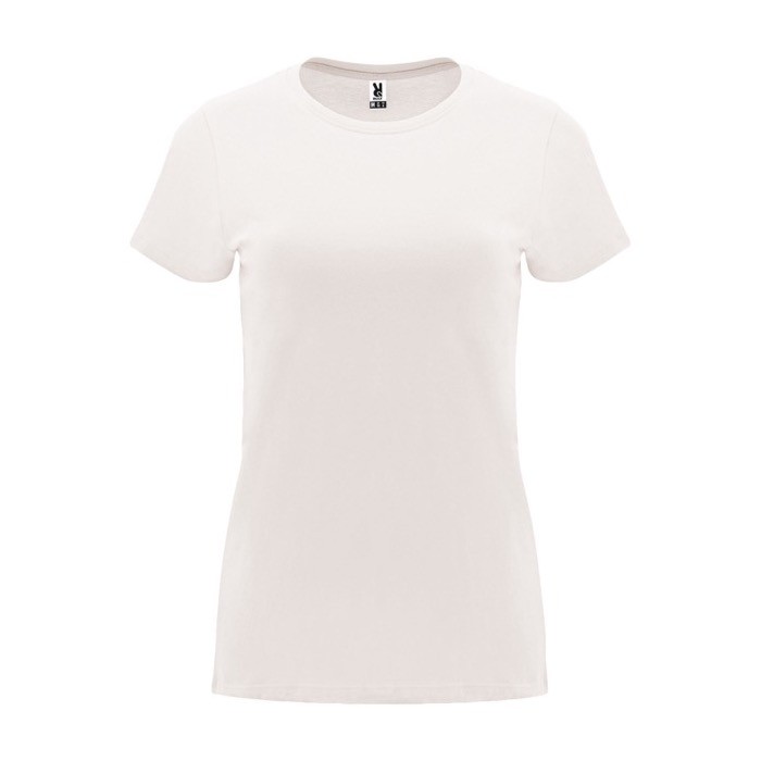 Camiseta de 100% algodón en punto para mujer 170 g/m2 Roly color blanco roto Camiseta de 100% algodón en punto para mujer 170 g/m2 Roly color blanco roto