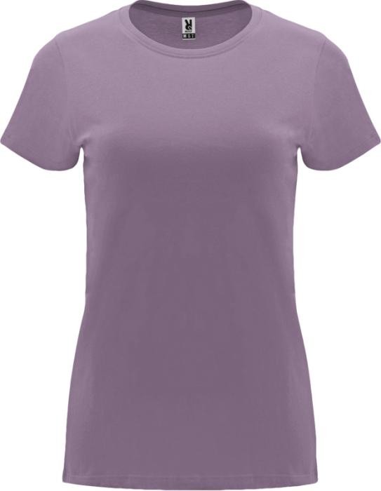 Camiseta de 100% algodón en punto para mujer 170 g/m2 Roly color lavanda Camiseta de 100% algodón en punto para mujer 170 g/m2 Roly color lavanda
