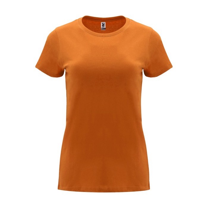 Camiseta de 100% algodón en punto para mujer 170 g/m2 Roly color naranja Camiseta de 100% algodón en punto para mujer 170 g/m2 Roly color naranja