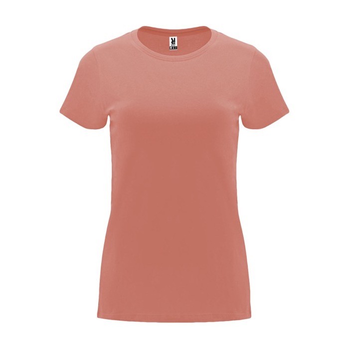 Camiseta de 100% algodón en punto para mujer 170 g/m2 Roly color salmón Camiseta de 100% algodón en punto para mujer 170 g/m2 Roly color salmón