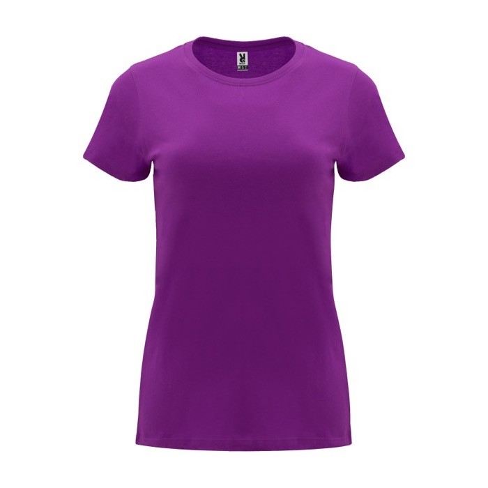 Camiseta de 100% algodón en punto para mujer 170 g/m2 Roly color morado Camiseta de 100% algodón en punto para mujer 170 g/m2 Roly color morado