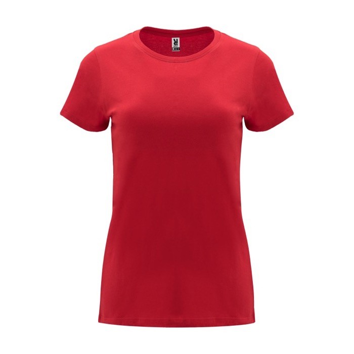 Camiseta de 100% algodón en punto para mujer 170 g/m2 Roly color rojo Camiseta de 100% algodón en punto para mujer 170 g/m2 Roly color rojo