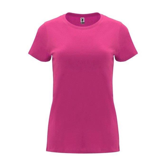 Camiseta de 100% algodón en punto para mujer 170 g/m2 Roly color fucsia Camiseta de 100% algodón en punto para mujer 170 g/m2 Roly color fucsia