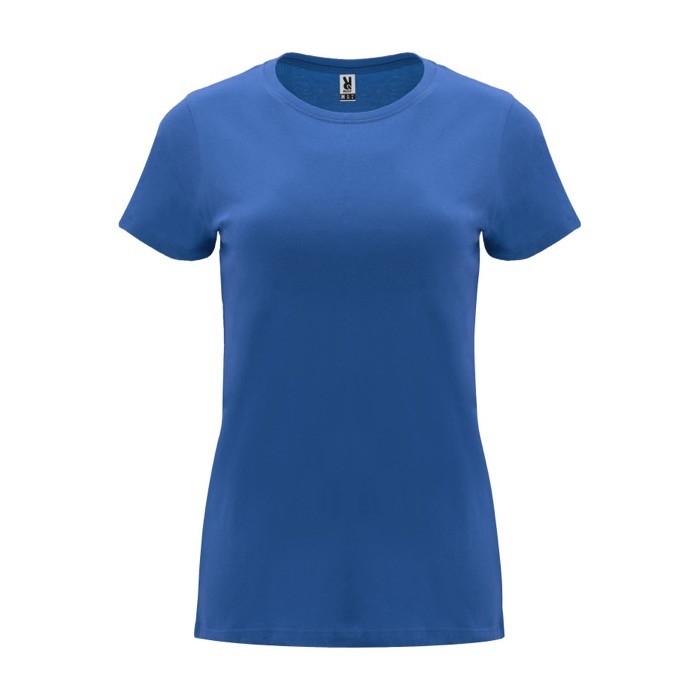 Camiseta de 100% algodón en punto para mujer 170 g/m2 Roly color azul real Camiseta de 100% algodón en punto para mujer 170 g/m2 Roly color azul real