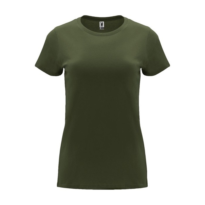 Camiseta de 100% algodón en punto para mujer 170 g/m2 Roly color verde oscuro Camiseta de 100% algodón en punto para mujer 170 g/m2 Roly color verde oscuro