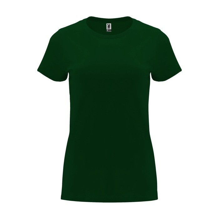 Camiseta de 100% algodón en punto para mujer 170 g/m2 Roly color verde botella Camiseta de 100% algodón en punto para mujer 170 g/m2 Roly color verde botella