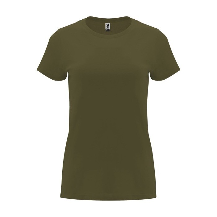 Camiseta de 100% algodón en punto para mujer 170 g/m2 Roly color verde militar Camiseta de 100% algodón en punto para mujer 170 g/m2 Roly color verde militar