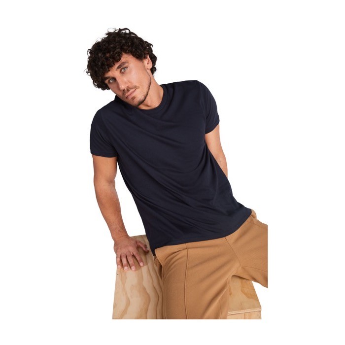 Camiseta de 100% algodón orgánico para hombre 160 g/m2 Roly color azul marino Camiseta de 100% algodón orgánico para hombre 160 g/m2 Roly color azul marino