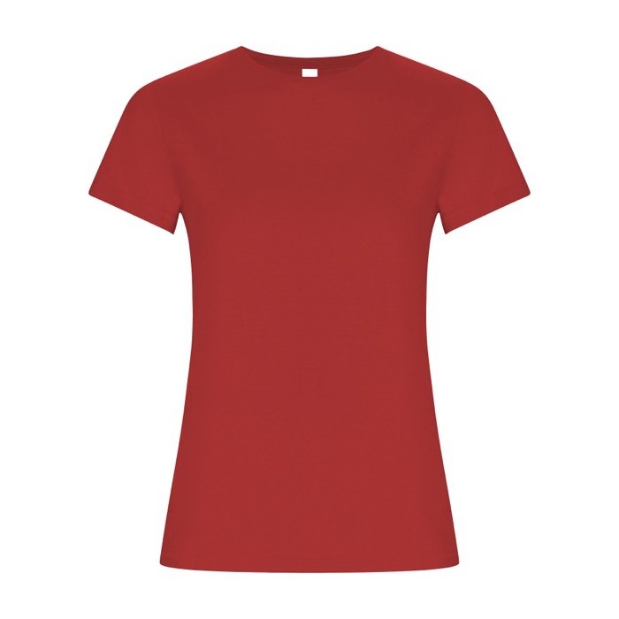 Camiseta de 100% algodón orgánico para mujer 160 g/m2 Roly color rojo Camiseta de 100% algodón orgánico para mujer 160 g/m2 Roly color rojo