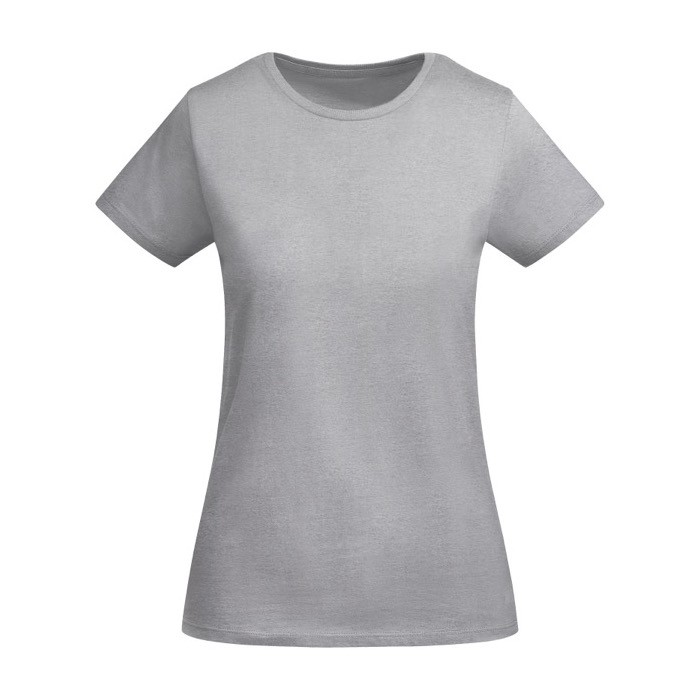 Camiseta de algodón orgánico de punto para mujer 175 g/m2 Roly color gris claro jaspeado Camiseta de algodón orgánico de punto para mujer 175 g/m2 Roly color gris claro jaspeado