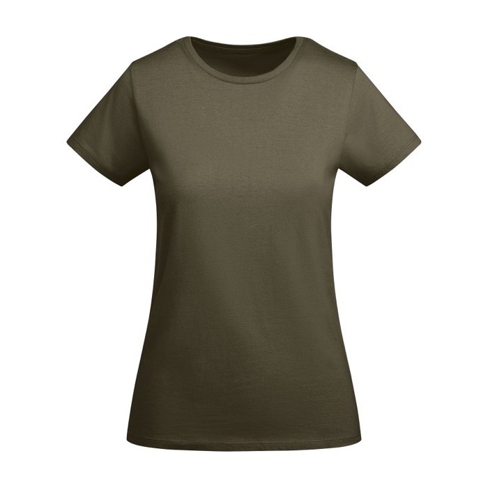 Camiseta de algodón orgánico de punto para mujer 175 g/m2 Roly color verde militar Camiseta de algodón orgánico de punto para mujer 175 g/m2 Roly color verde militar