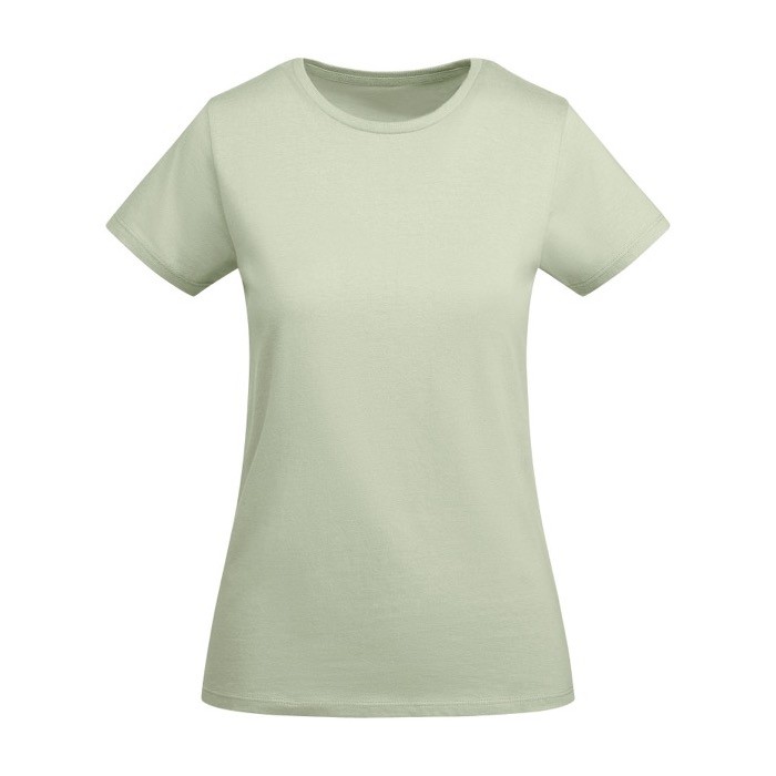 Camiseta de algodón orgánico de punto para mujer 175 g/m2 Roly color verde suave Camiseta de algodón orgánico de punto para mujer 175 g/m2 Roly color verde suave